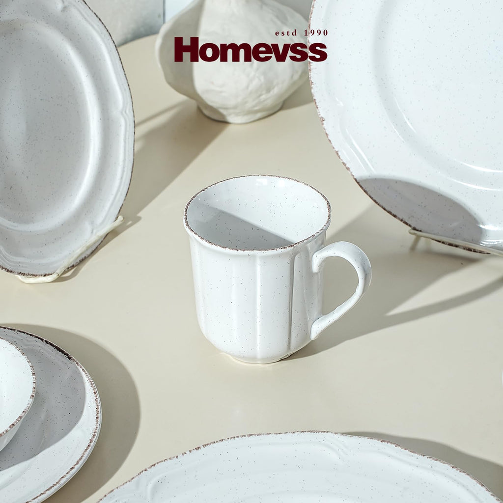 20pc Dinnerware Set, Plate and Bowl Set, Stoneware Dishes Set for 4, Microwave and Dishwahser Safe, Scratch