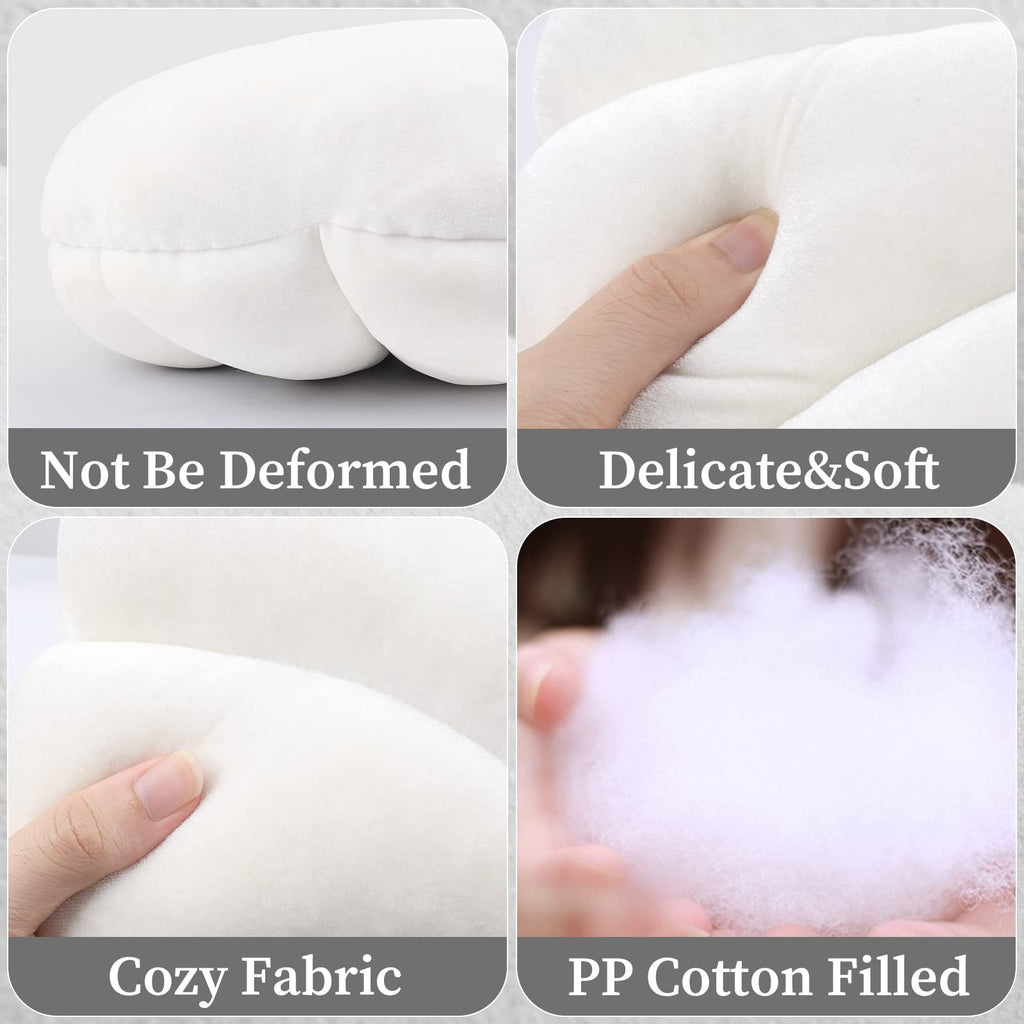 Seashell Pillow Sea Shaped Decorative Princess Throw Pillow 3D Velvet Soft Ocean Cute Throw Pillows for Bed Couch