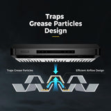 36 Inch Copper Under Cabinet Range Hood 500 CFM 4 Speed Touch & Remote Control, LED Lights, Baffle Filters, Ducted