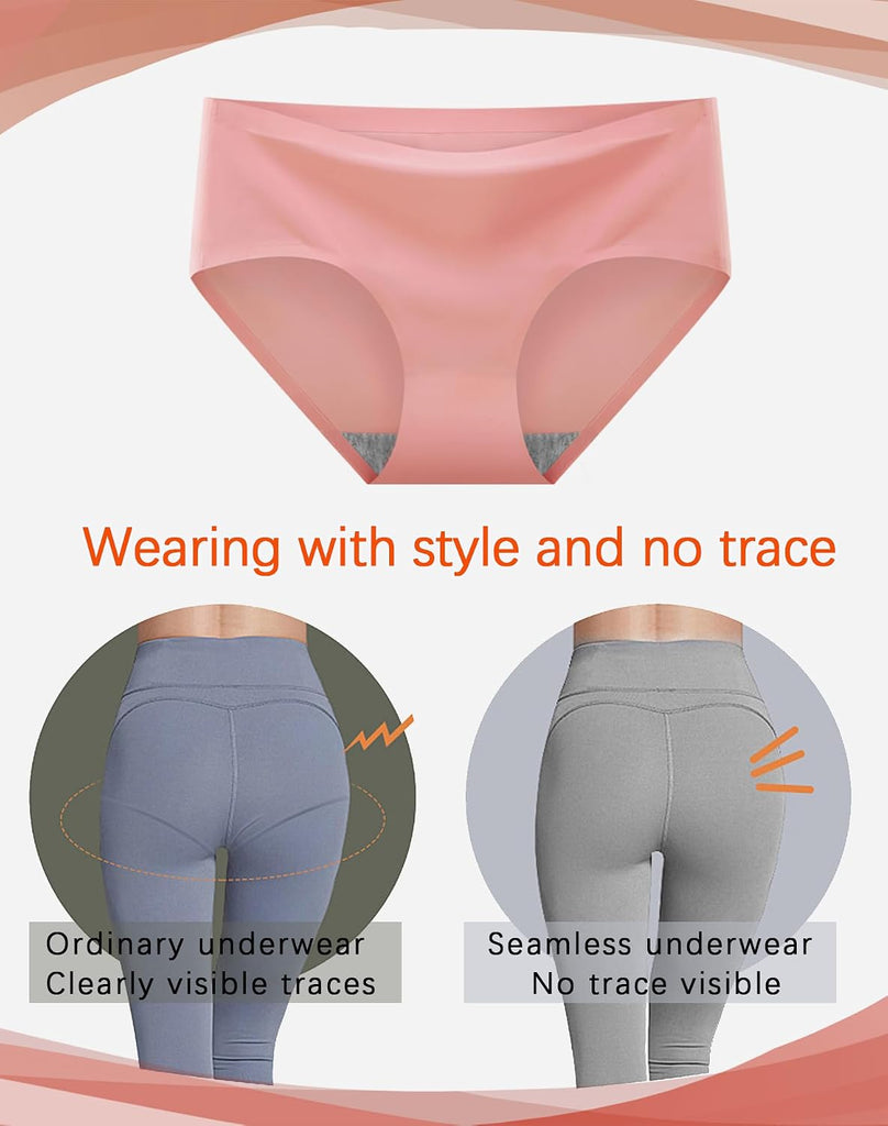 Teen Girls Underwear Seamless Stretch No Show Panties Multi-Pack