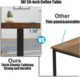 Rustic Coffee Table, Industrial Simple Wooden Living Room Table, Modern Minimalist Farmhouse Rectangle Center Table