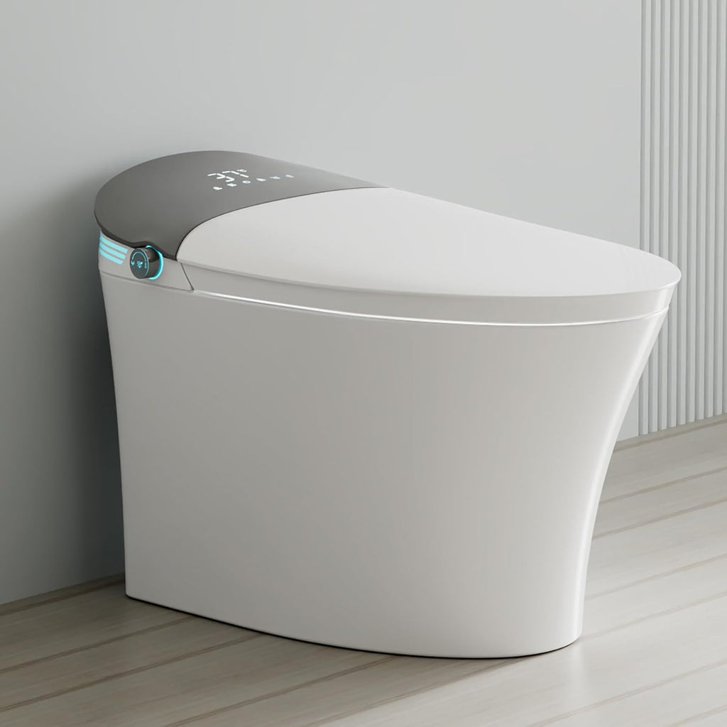 WinZo Smart Toilet With Bidet, One-Piece Elongated, Auto Open/Close & Flush, Heated Seat, Front & Rear Wash