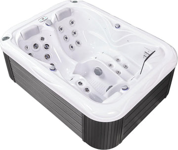 Atlanta 3 - Person 37- Jet Acrylic Hot Tub in Ice White with New Arctic Max Insulation, Built-in Stereo System, and