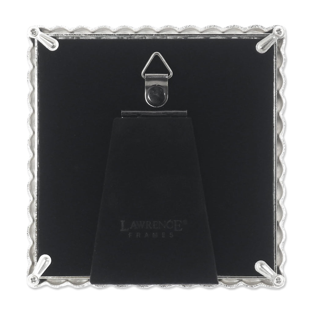 Metal Frame, Rope Design, Silver, 4x4 Square