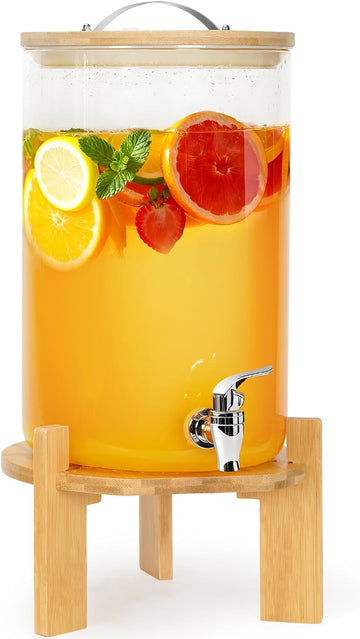 2.1 Gallon drink dispensers for parties, glass drink dispenser