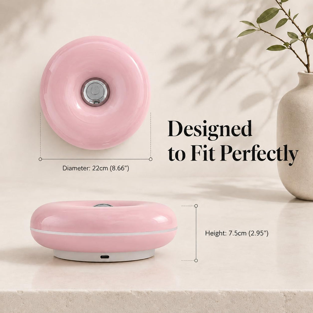 Pink Donut Lamp,Rechargeable,Pink Ambient Light,Bedroom Decor Gift