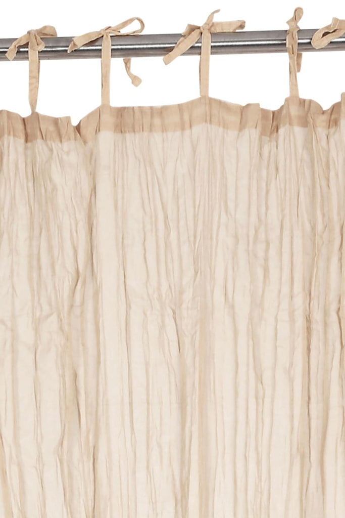 Crinkle Sheer Curtains 84 inch Long 2 Panels Set Light Filtering Rod Pocket Curtain Set for Door Panel Living Room