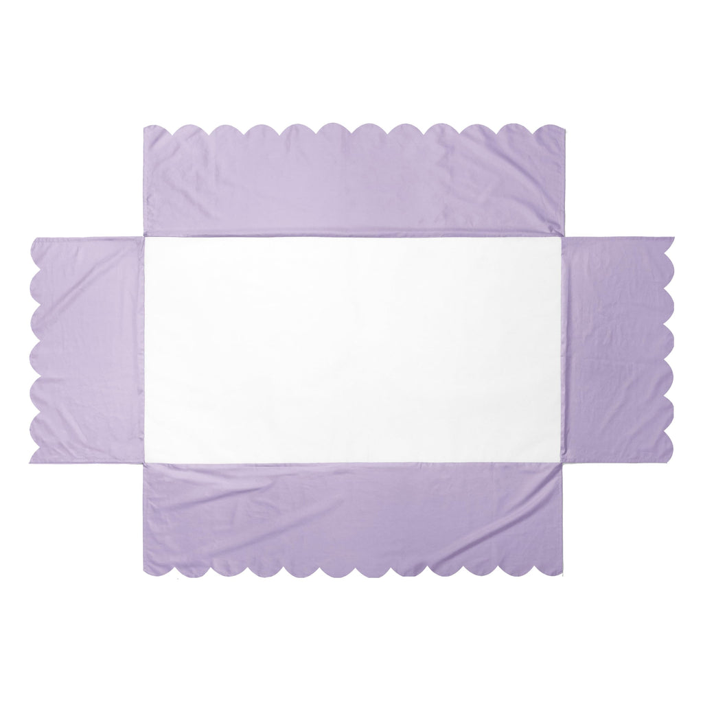 Scallop Bottom Tailored Crib or Toddler Bed Skirt, Lilac