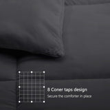 Premium 2100 Series King Comforter All Season Breathable Grey Comforter Soft 4D Spiral Fiber Quilted
