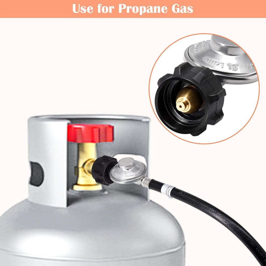 12 Inch Fire Pit Burner Ring Kits, DIY Propane Gas Firepit Insert Round Burner with Igniter Kits and Propane Hose