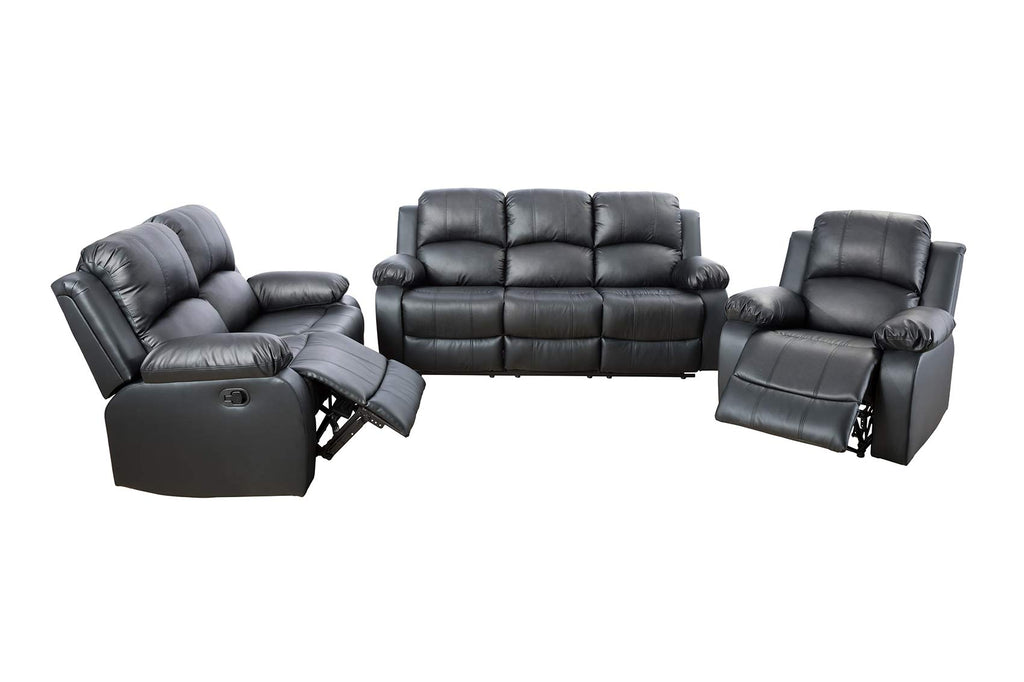 Recliner Sofa Living Room Set Reclining Couch Sofa Chair Loveseat Manual Motion Recliner Home Theater Seating (Bonded