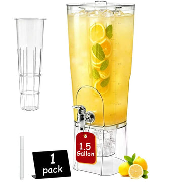 1.5 Gallon Drink Dispensers for Parties with Leak-Proof Spigot