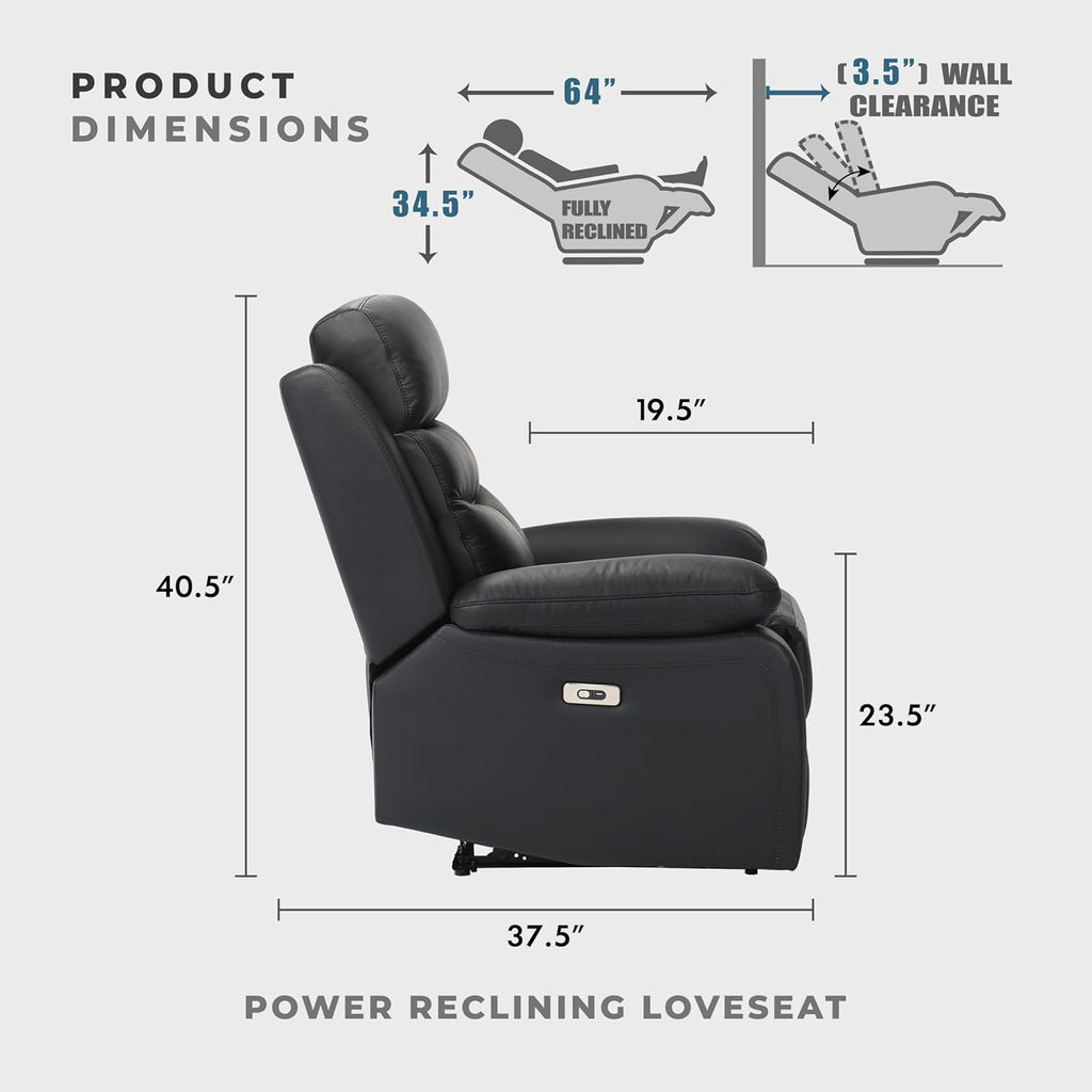 Lexicon Recliner Sofa for Living Room, Double Reclining RV Couch