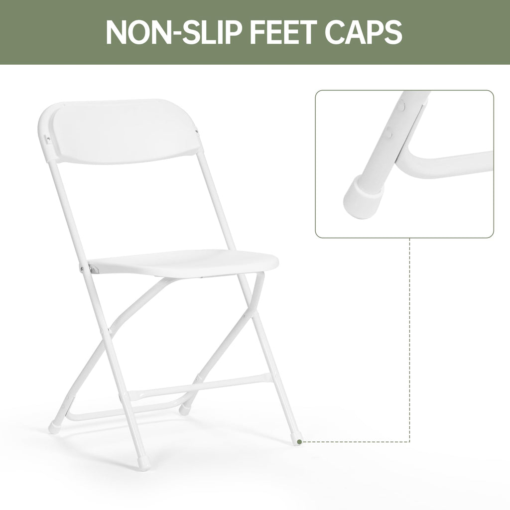 60 PCS Plastic Folding Chair, Portable Commercial Chair, Heavy-Duty Plastic Folding Chairs, Folding Chair with 350 LB