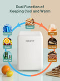 4L Mini Fridge for Skincare & Food, 110V/12V Cooler & Warmer Portable Refrigerator for Bedroom, Office, Car, Dorm
