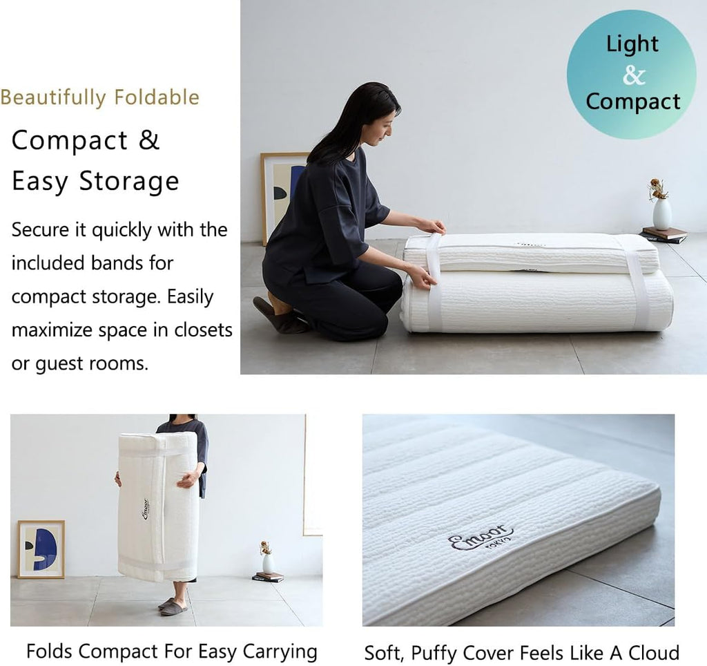 Japanese Futon Mattress, Floor Sleeping Mat Tatami Shikibuton Igusa
