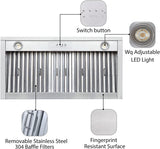 40 Inch Copper Island Mount Range Hood