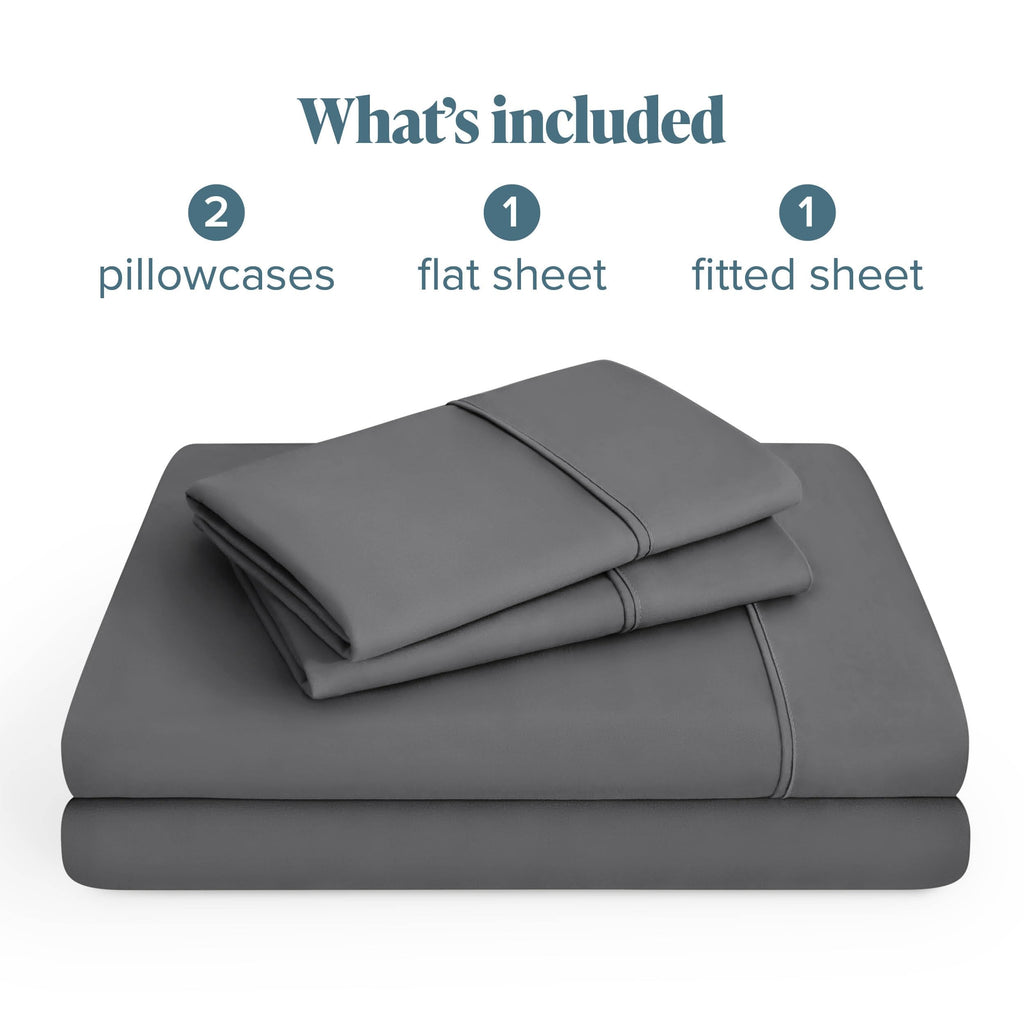Deep Pocket 22" Sheet Set 1800 Ultra-Soft (King, Grey)