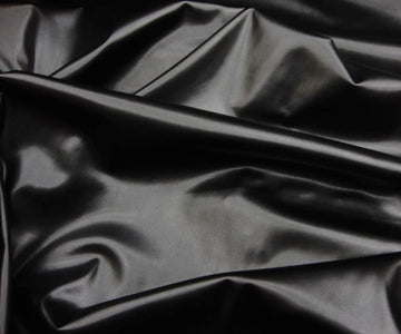Black 2 Way Stretch Vinyl Clothing Fabric Per Yard 58" Wide