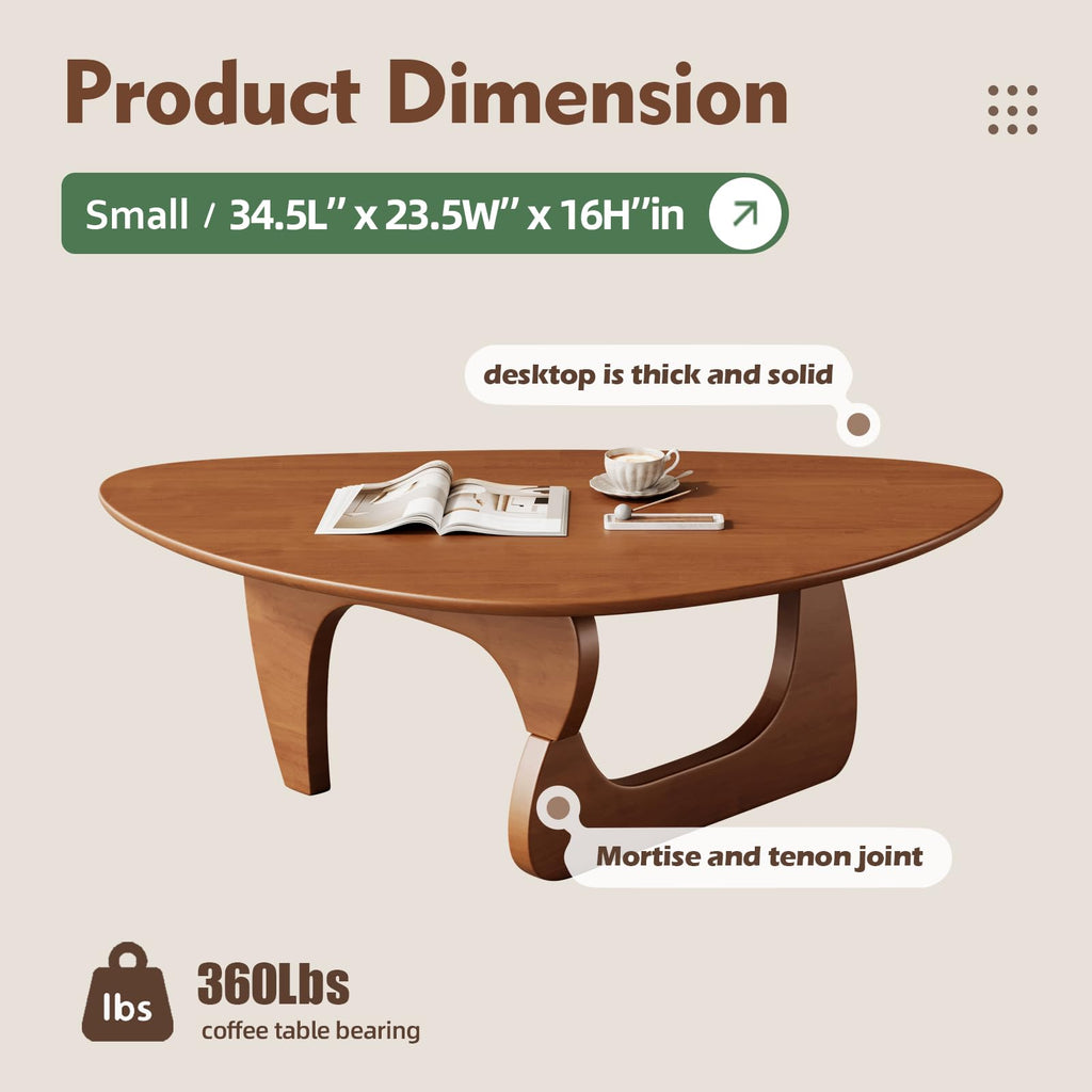 Mid Century Modern Coffee Table - Walnut Wooden Coffee Table, Center Table Suitable Living Room Reception Office