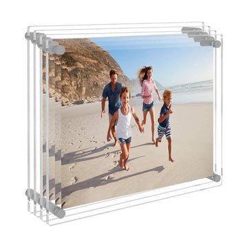 8x10 Acrylic Picture Frames 4 Pack, Clear Floating Wall Frames