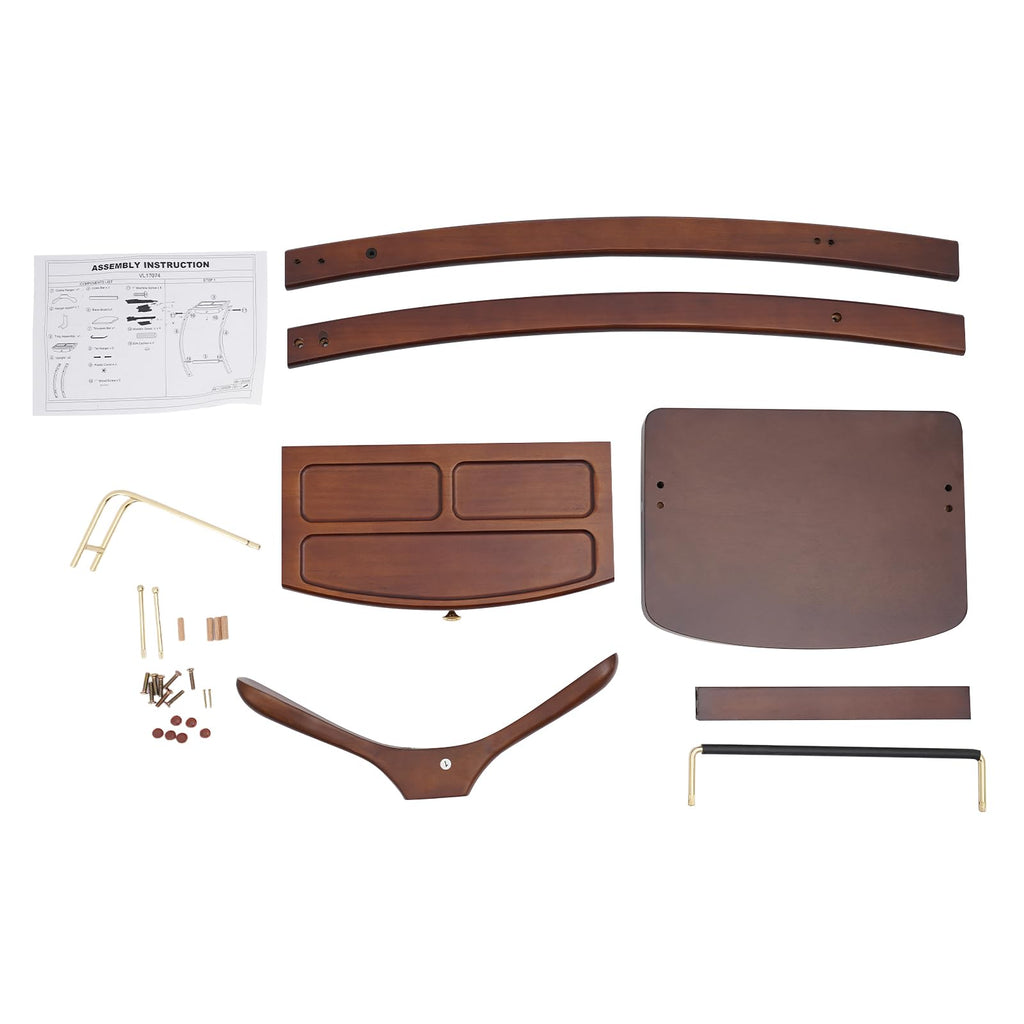 Wooden Valet Stand, Clothes Valet Stand for Men Freestanding Suit Clothes Valet with Drawer, Tray, Contour Hanger