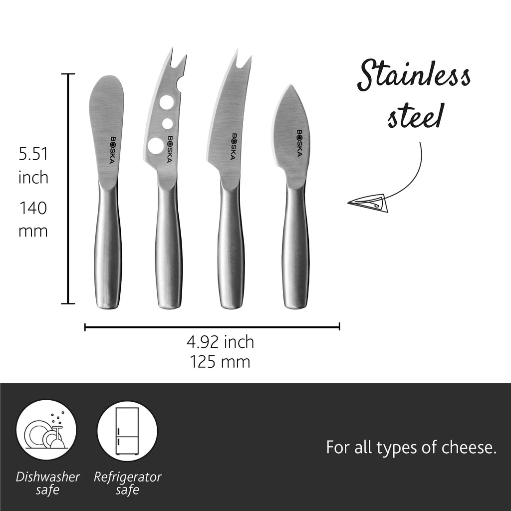 Cheese Knife Set Mini Copenhagen - 4 Stainless Steel Cheese Knives