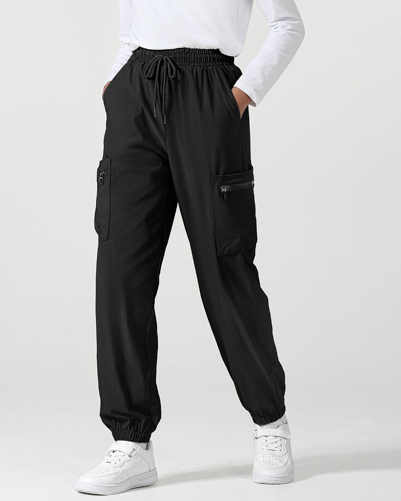 Boys Girls Cargo Pants Kids Water Resistant Hiking Pants Quick Dry