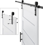 28in x 84in Sliding Barn Door with 5ft Barn Door Hardware Kit & Handle, Pre-Drilled Holes Easy Assem
