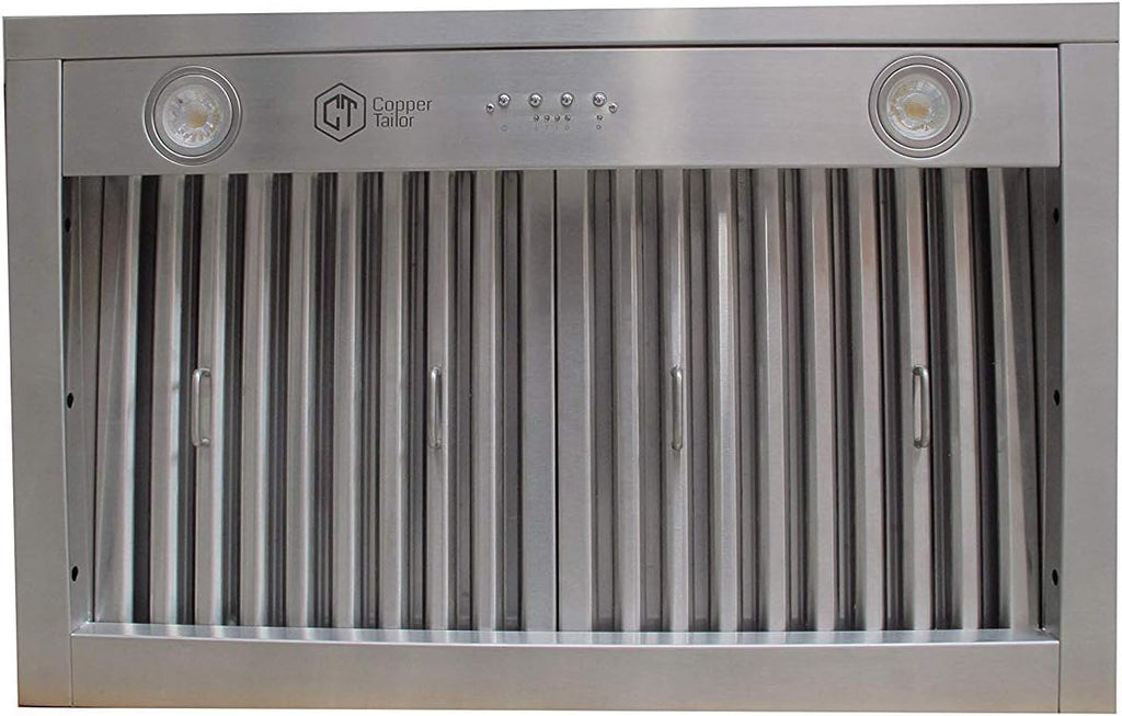 Wall Mount Range Hood 4 Speed LED Lights