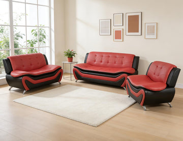 Living Room Furniture Sets, Leather Sectional Sofa Couches, 3 Pieces Modern Sofa Couch Set /Bedroom/Office/Apartment