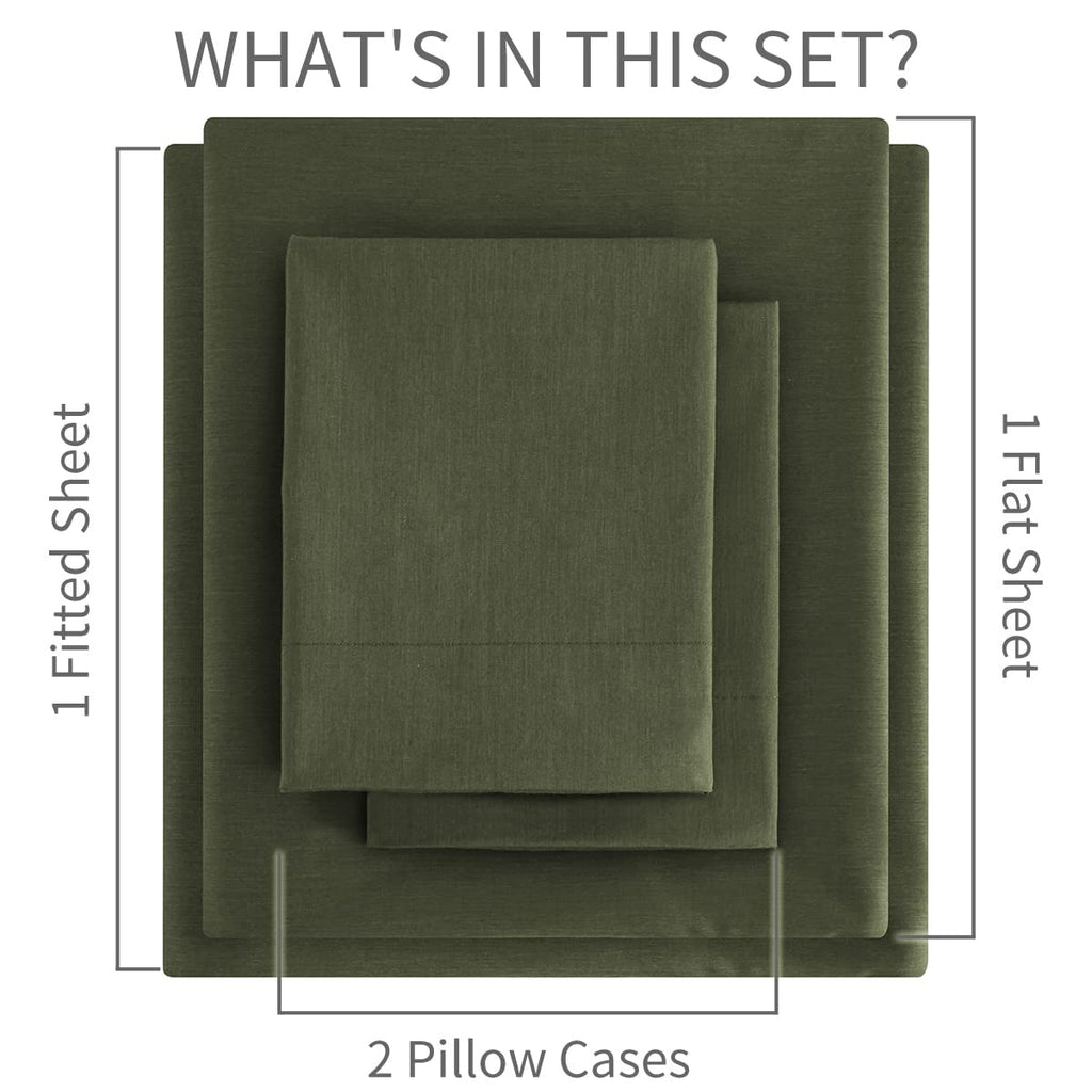 100% Cotton Percale Sheets California King Size, Extra Deep Pocket