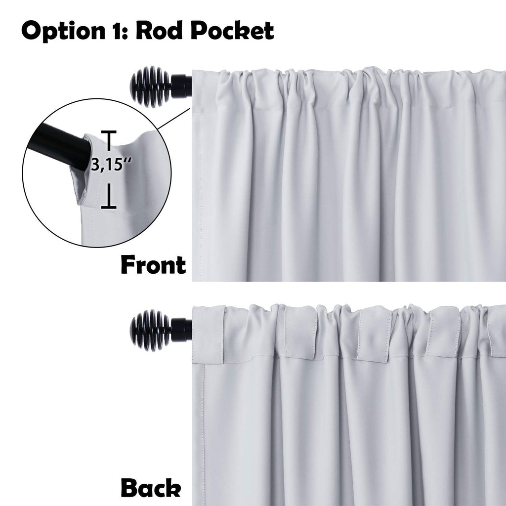 Patio Sliding Door Curtains - Extra Wide Curtains for Glass Door, Room Divider Blackout Thermal Curtain Panel with