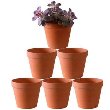 Large Terracotta Pot Clay Pots 6.3'' Clay Ceramic Pottery Planter Cactus Flower Pots Succulent Pot Drainage Hole- for