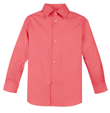 Baby Boys' Long Sleeve Dress Shirt Melon