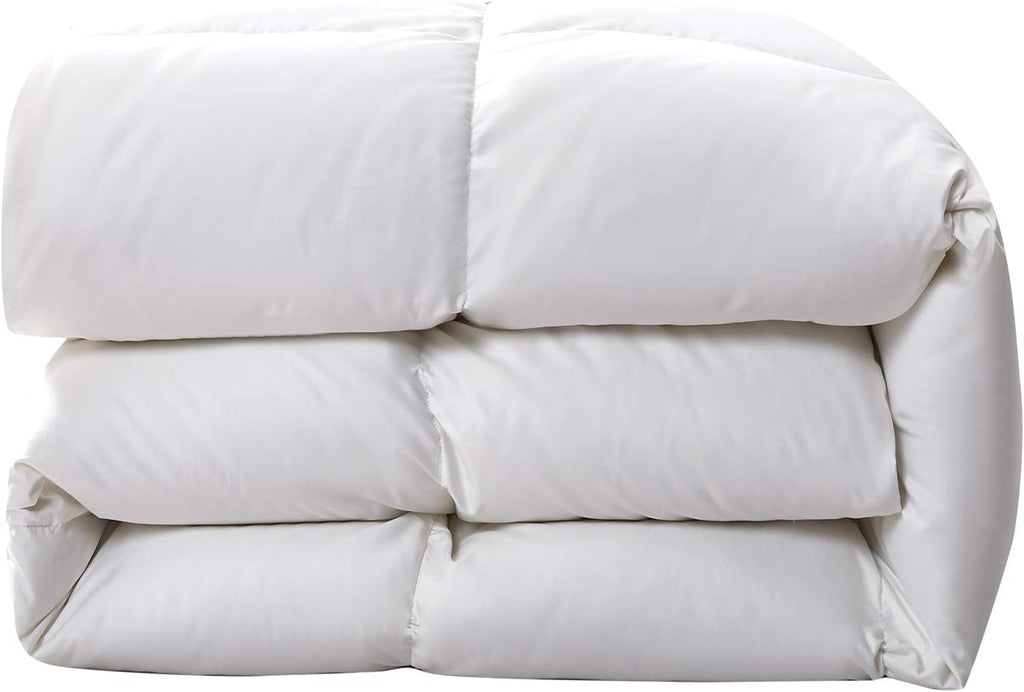 Down Fiber Comforter Twin-All Season Duvet Insert, Luxury Fluffy Bed Comforter 100% Cotton 300 Threa