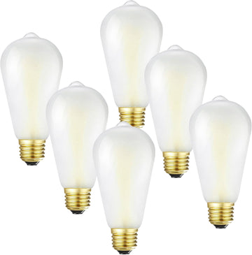 Dimmable E26 Edison Bulbs 60W Frosted 5000K Daylight White LED Bulb