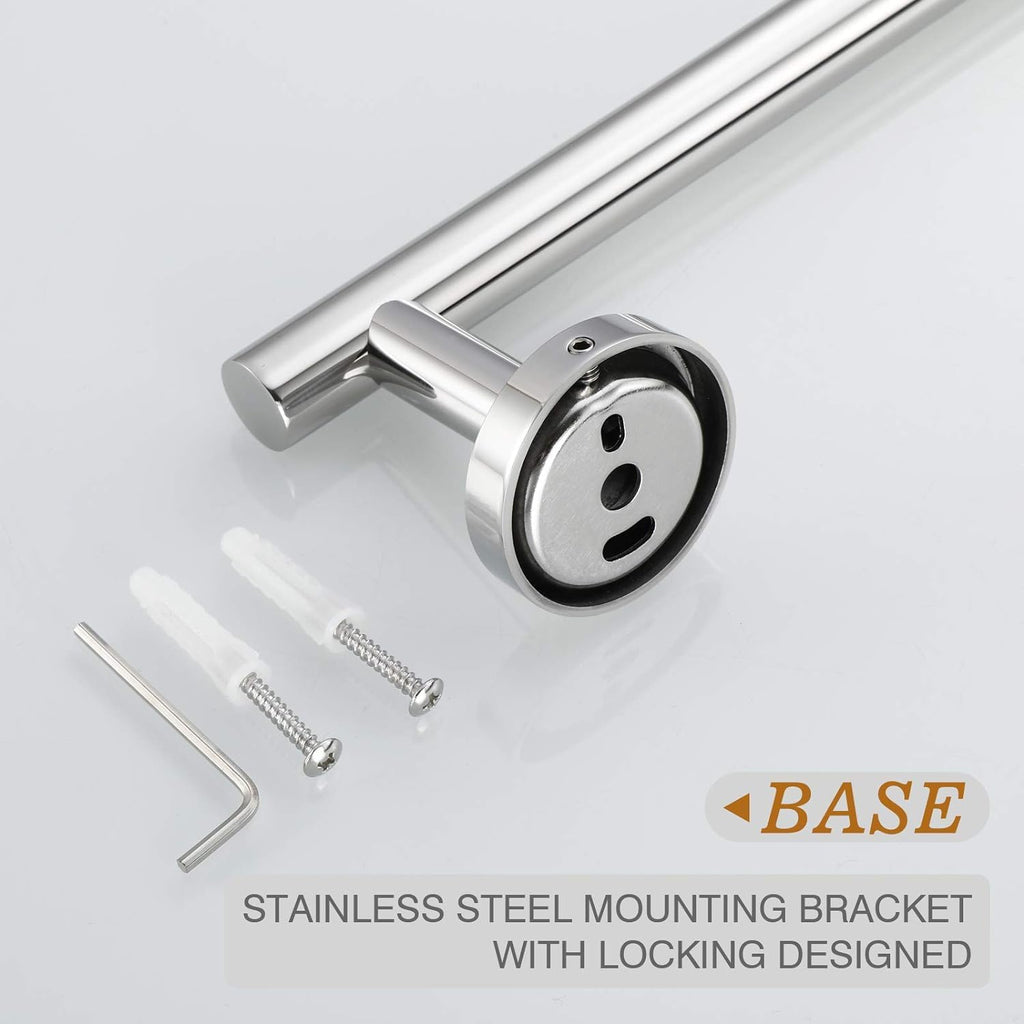 Polished Chrome Towel Bar, 24-Inch Towel Racks