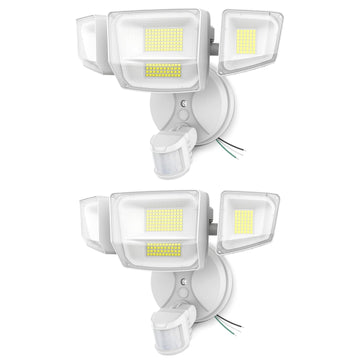 Outdoor Motion Sensor Light, Dusk to Dawn Outside Lighting, White