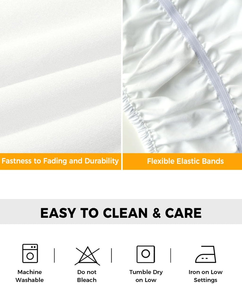 Yellow Burlap Texture Bed Skirt 16 Inch Drop, Adjustable Elastic Bedskirt Dust Ruffle for Bed