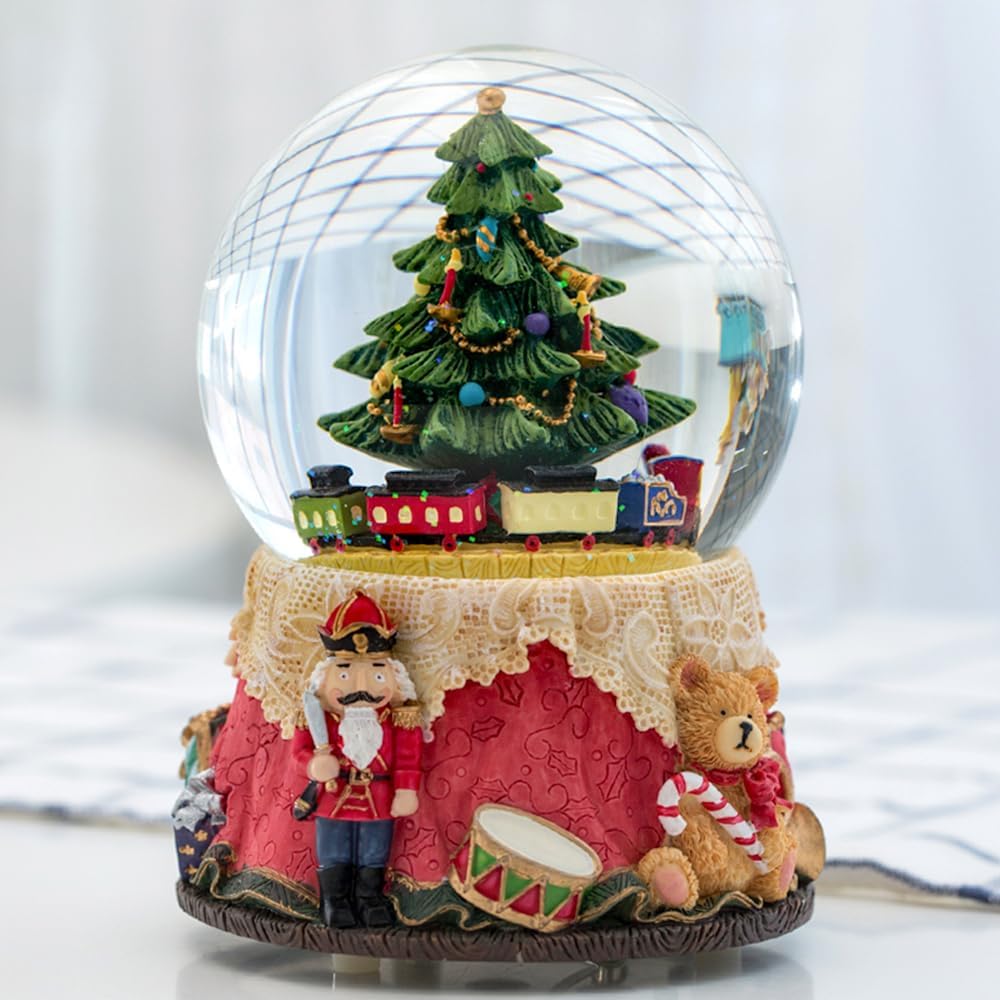 Lights Snow Globe Musical Christmas Music Box Gifts for Girl Women Daughter