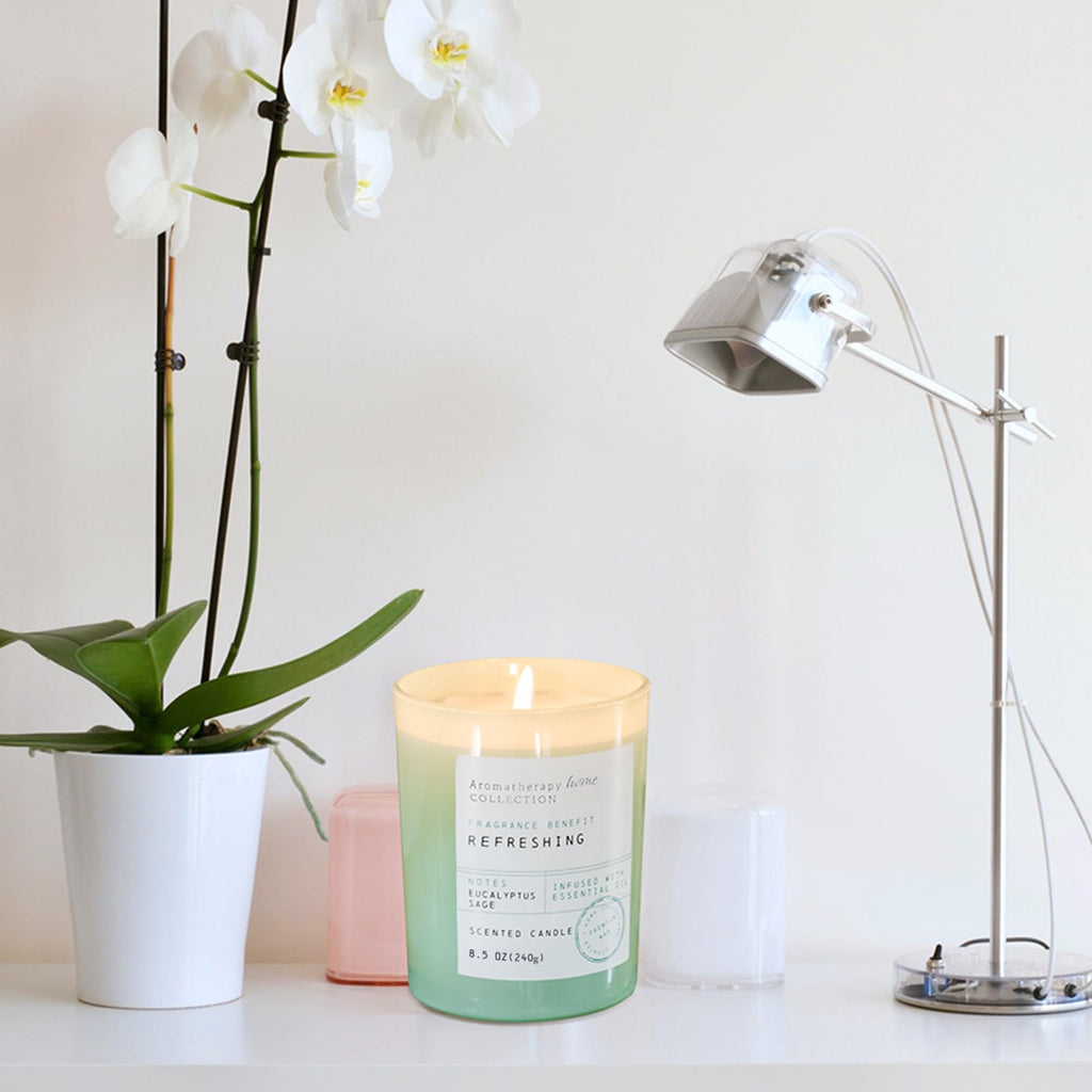 Eucalyptus & Sage Scented Candles - Summer Scented Candles, 8.5oz