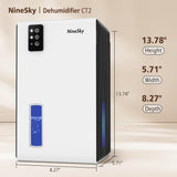 Dehumidifier, 1000 sq.ft Dehumidifiers for Home with 95oz Large Water Tank,Quiet Dehumidifier with 7