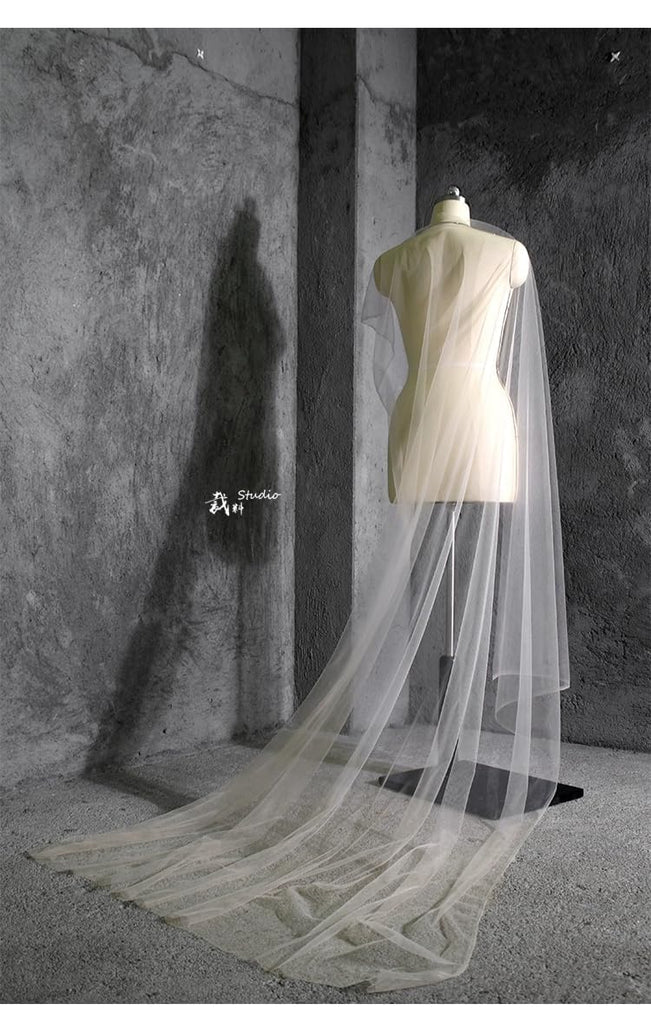 Soft Tulle Fabric by the Yard, Dark Ivory (Deeper Warm Ivory), 3 Yards x 56 Inch Wide, Sheer Fine Mesh Netting for