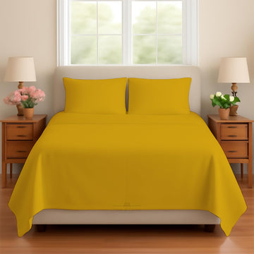 Gold Solid Full Sleeper Sofa Bed Sheets 100% Egyptian Cotton 600 TC