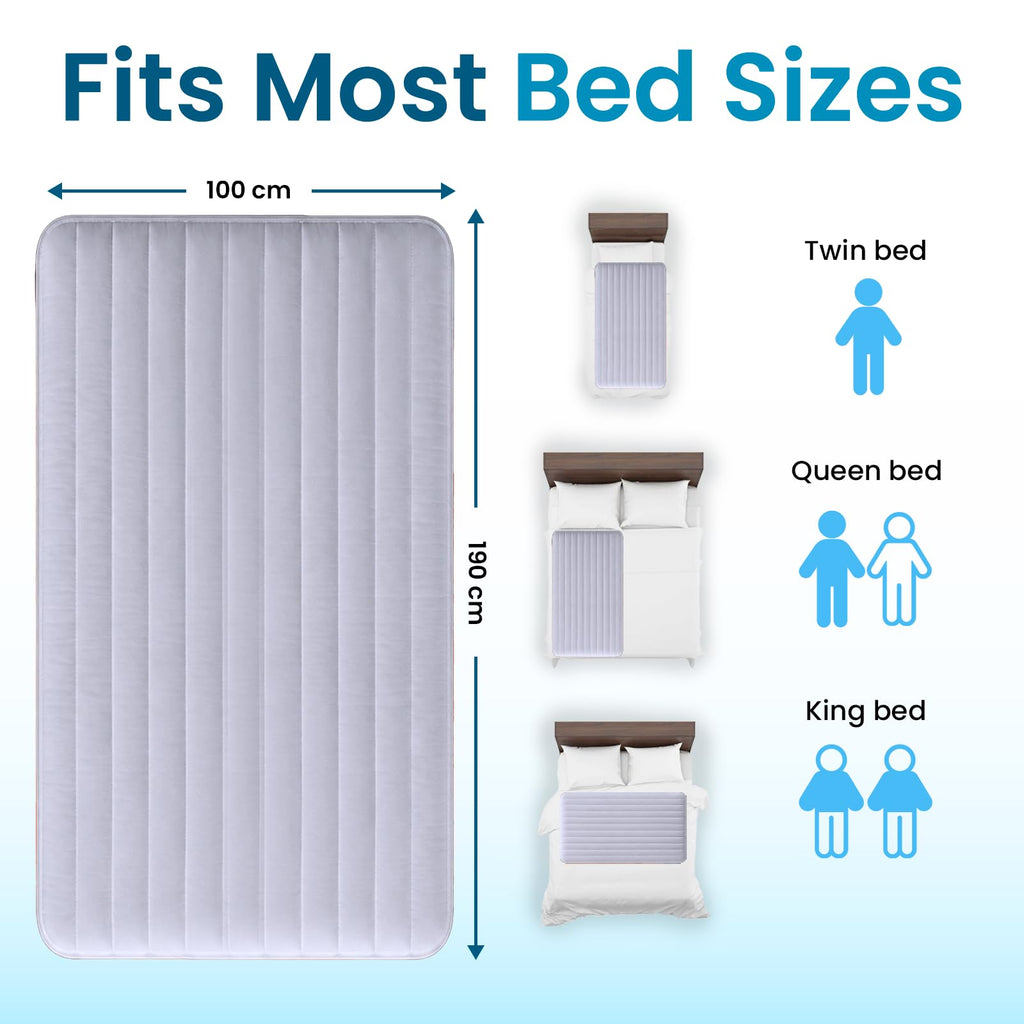 Cotton Bed Cooling System, Mattress Pad for Night Sweats, Twin Size