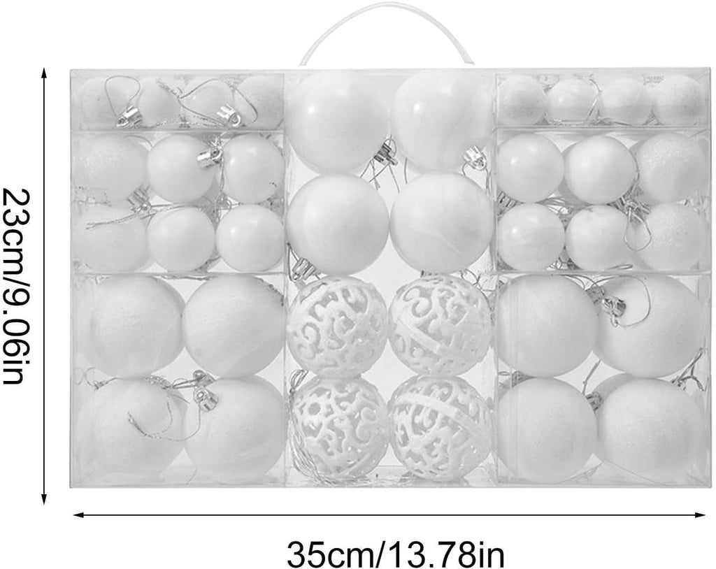 Ornaments Balls 100 piece Shatterproof Tree Ornament Bulbs Decor