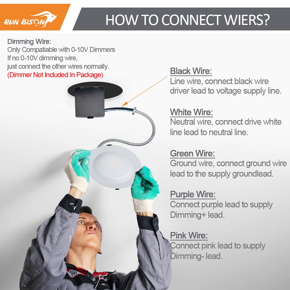 10 Inch Recessed LED Commercial Downlight with J-Box, Wattage Adjustable 22/29/37.5W,3 Color Selectable