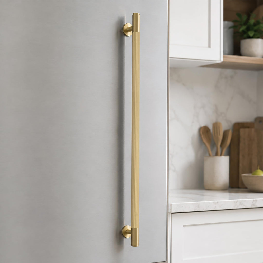 Solid Brass Appliance Pull 18 Inch, Glod Long Cabinet Handles