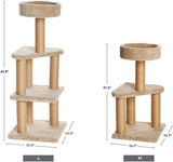 Cat Tree Tower - Multi-Level Climbing Activity Center for Indoor Cats & Kittens with Scratching Posts, Platform